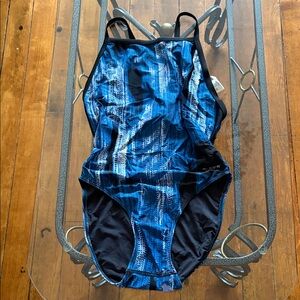 Vibrant Blue Kids Swim One Piece